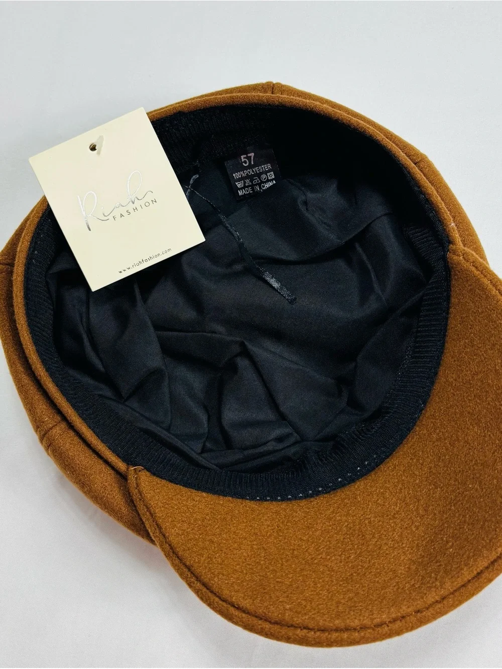 Women’s Camel Brown Wool Newsboy Cap H032